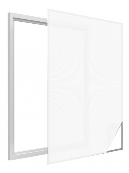 Insektenschutz Pollenschutz-Vlies Fenster 130 x 150 cm weiss mit Klettband