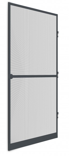 Insektenschutz Tür easyLINE 2 aus Alu 100 x 210 cm anthrazitgrau