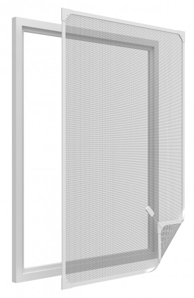 Insektenschutz Sonnenschutz PVC-Magnetrahmen Fenster 120 x 140 cm weiss